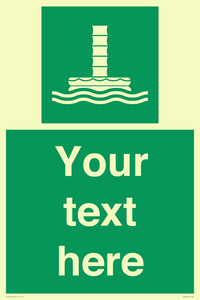 Custom sign safe condition Evacuation chute 